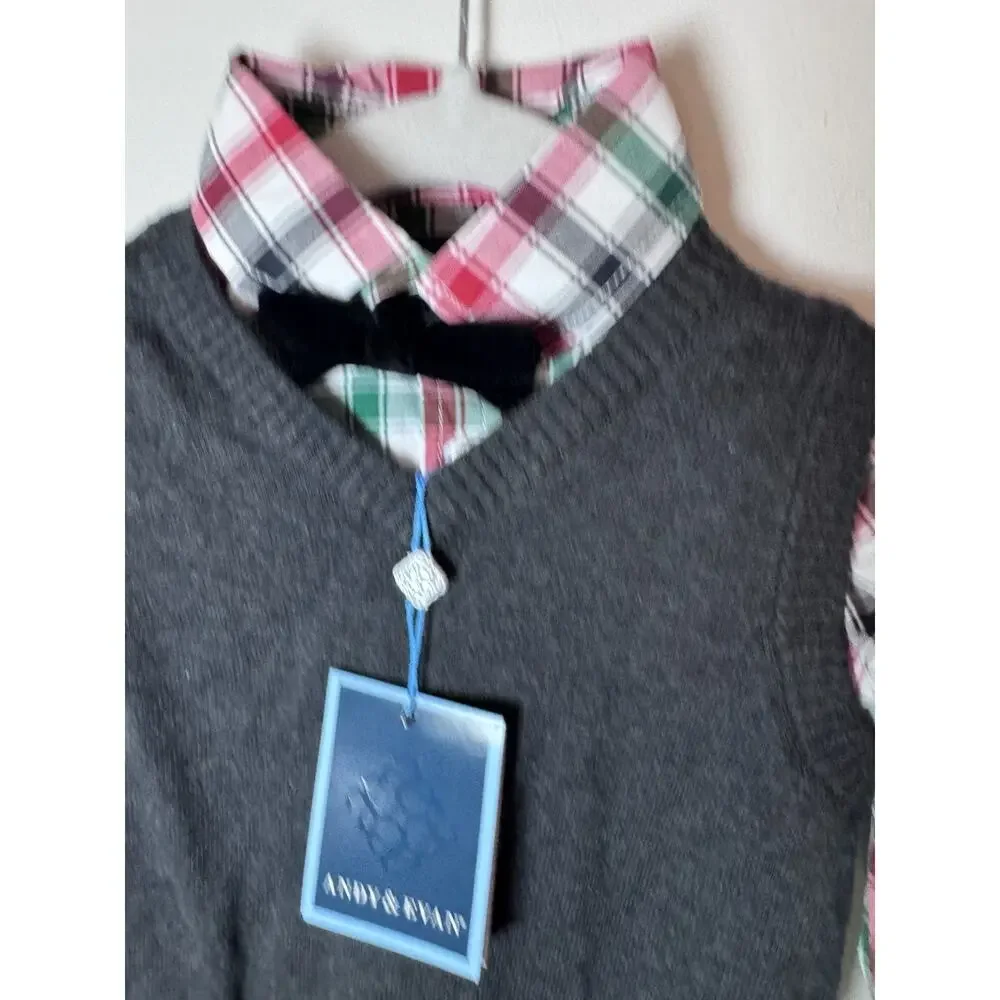 Andy & Evan 3 Piece Sweater Vest Set 18-24M NWT